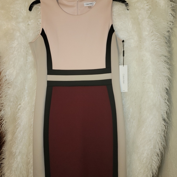 Gorgeous NWT Calvin Klein color block dress perfect for Spring concealed zipper - Picture 2 of 5